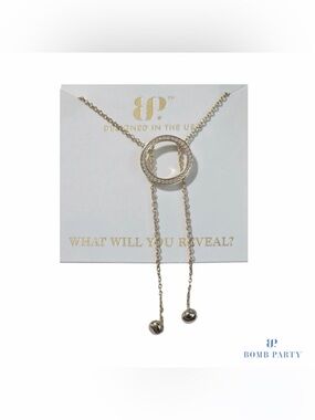 Bomb Party Vermeil Necklace, She's Top Tier - BOLO!